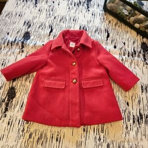 Adorable Baby Gap sz. 6-12 month red pea coat